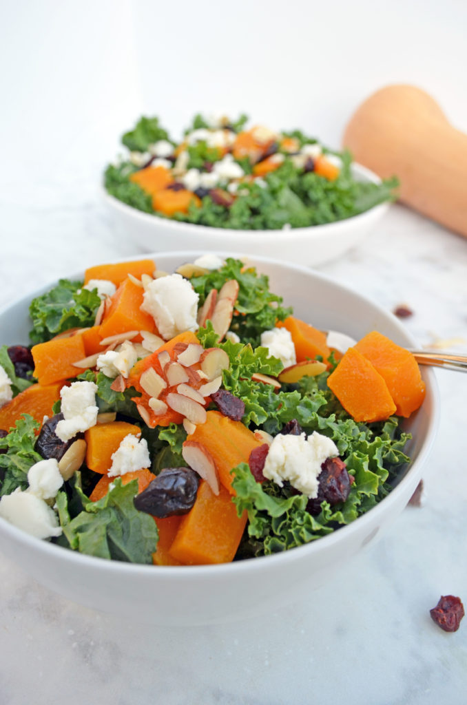 Butternut Squash Kale Salad The Energetic Foodie